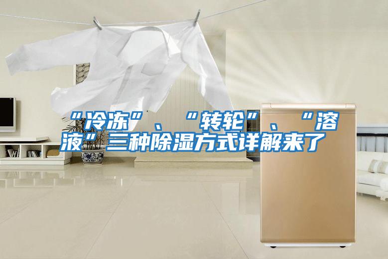 “冷凍”、“轉輪”、“溶液”三種除濕方式詳解來(lái)了