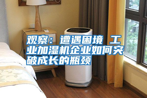 觀(guān)察:遭遇困境 工業(yè)加濕機企業(yè)如何突破成長(cháng)的瓶頸