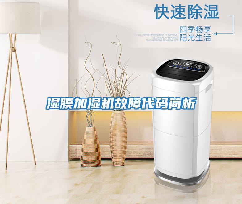 濕膜加濕機故障代碼簡(jiǎn)析