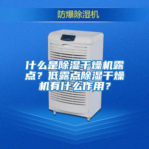 什么是除濕干燥機露點(diǎn)？低露點(diǎn)除濕干燥機有什么作用？