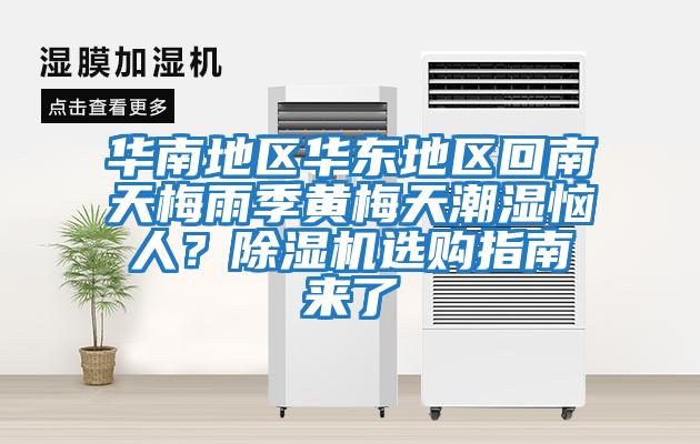 華南地區華東地區回南天梅雨季黃梅天潮濕惱人？除濕機選購指南來(lái)了