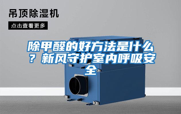 除甲醛的好方法是什么？新風(fēng)守護室內呼吸安全