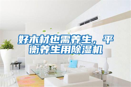 好木材也需養生，平衡養生用除濕機