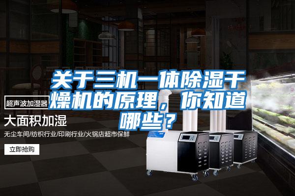 關(guān)于三機一體除濕干燥機的原理，你知道哪些？