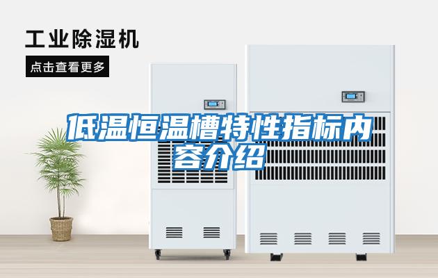 低溫恒溫槽特性指標內容介紹