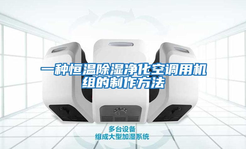 一種恒溫除濕凈化空調用機組的制作方法