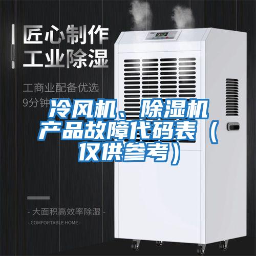 冷風(fēng)機、除濕機產(chǎn)品故障代碼表（僅供參考）
