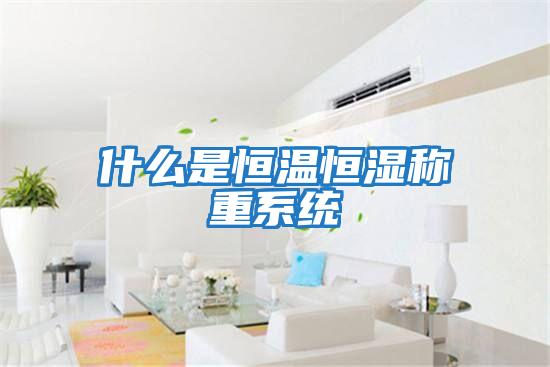 什么是恒溫恒濕稱(chēng)重系統
