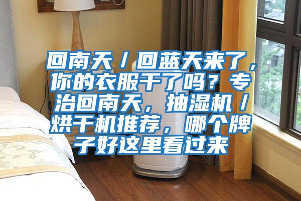 回南天／回藍天來(lái)了，你的衣服干了嗎？專(zhuān)治回南天，抽濕機／烘干機推薦，哪個(gè)牌子好這里看過(guò)來(lái)