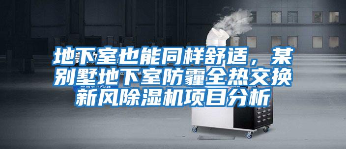 地下室也能同樣舒適，某別墅地下室防霾全熱交換新風(fēng)除濕機項目分析