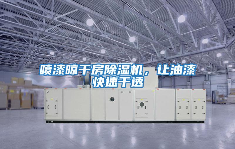 噴漆晾干房除濕機，讓油漆快速干透