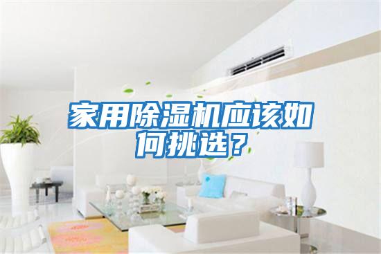 家用除濕機應該如何挑選？