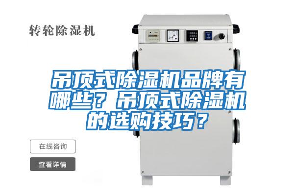 吊頂式除濕機品牌有哪些？吊頂式除濕機的選購技巧？