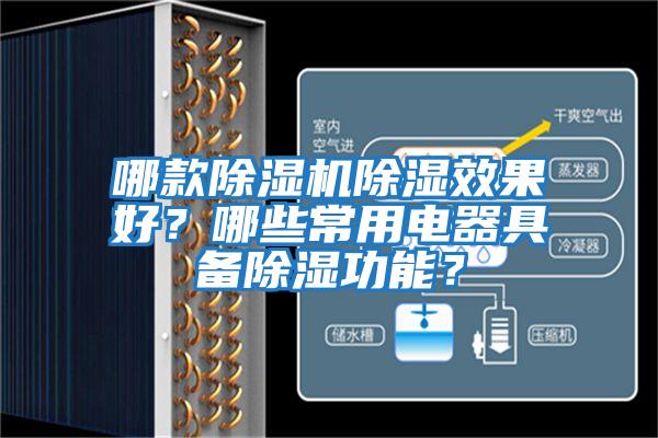 哪款除濕機除濕效果好？哪些常用電器具備除濕功能？