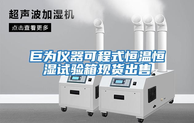 巨為儀器可程式恒溫恒濕試驗箱現貨出售