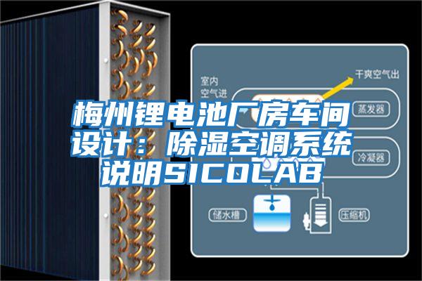 梅州鋰電池廠(chǎng)房車(chē)間設計:除濕空調系統說(shuō)明SICOLAB