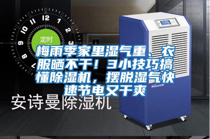 梅雨季家里濕氣重、衣服曬不干！3小技巧搞懂除濕機，擺脫濕氣快速節電又干爽