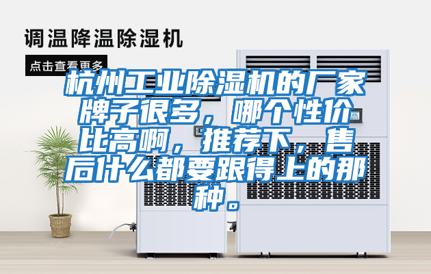 杭州工業(yè)除濕機的廠(chǎng)家牌子很多，哪個(gè)性?xún)r(jià)比高啊，推薦下，售后什么都要跟得上的那種。