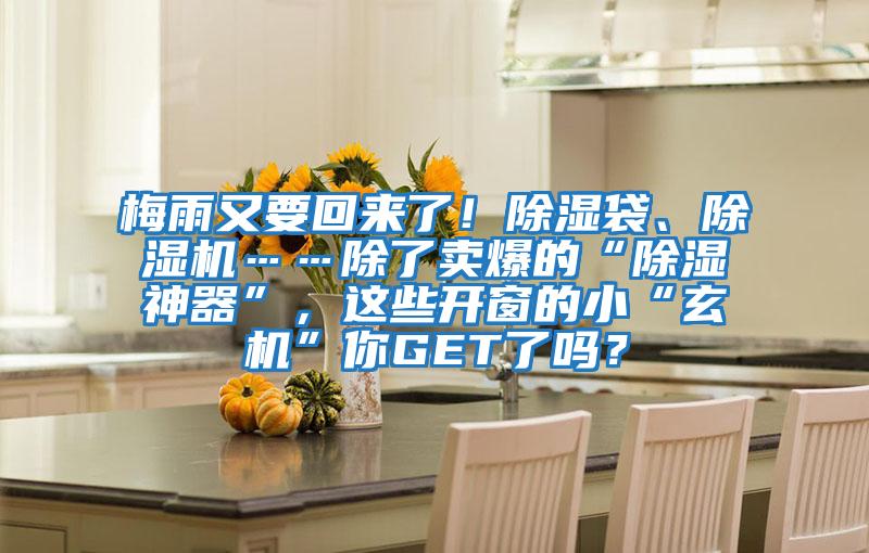 梅雨又要回來(lái)了！除濕袋、除濕機……除了賣(mài)爆的“除濕神器”，這些開(kāi)窗的小“玄機”你GET了嗎？