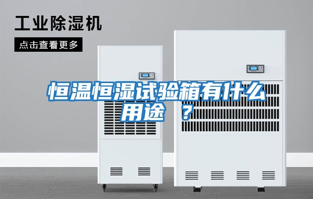恒溫恒濕試驗箱有什么用途 ？
