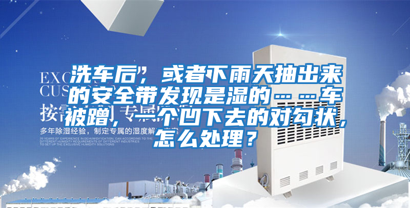 洗車(chē)后，或者下雨天抽出來(lái)的安全帶發(fā)現是濕的……車(chē)被蹭，一個(gè)凹下去的對勾狀，怎么處理？