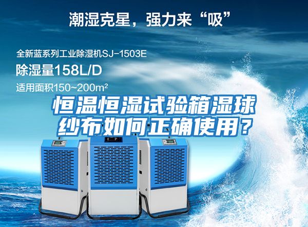 恒溫恒濕試驗箱濕球紗布如何正確使用？