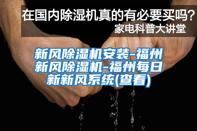 新風(fēng)除濕機安裝-福州新風(fēng)除濕機-福州每日新新風(fēng)系統(查看)