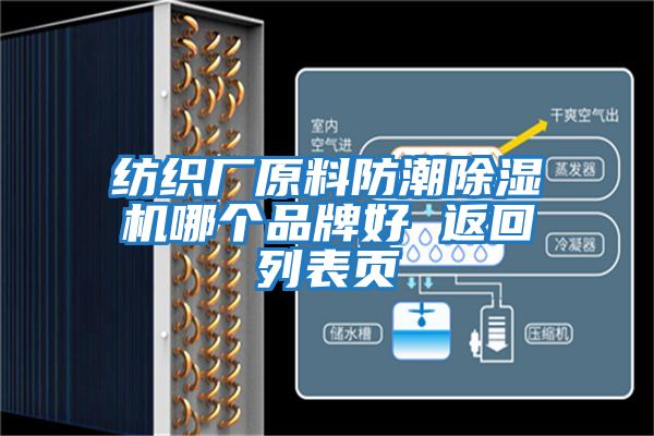 紡織廠(chǎng)原料防潮除濕機哪個(gè)品牌好 返回列表頁(yè)