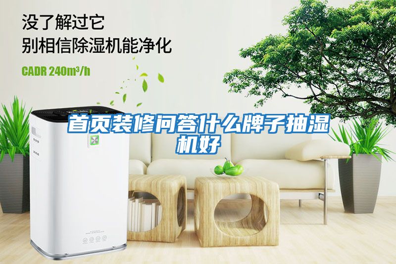 首頁(yè)裝修問(wèn)答什么牌子抽濕機好