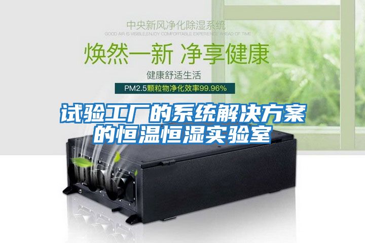試驗工廠(chǎng)的系統解決方案的恒溫恒濕實(shí)驗室