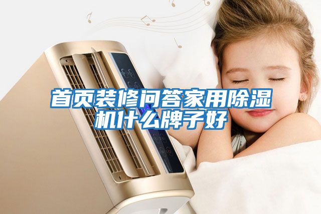 首頁(yè)裝修問(wèn)答家用除濕機什么牌子好